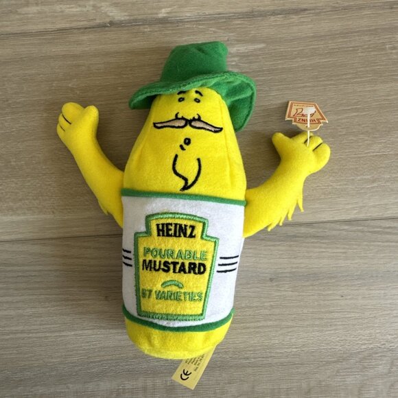 HEINZ‎ 57 POURABLE MUSTARD BEAN BAG GUY Advertising Cowboy Plush NWT - Picture 1 of 7